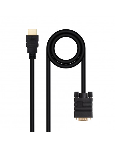 Nanocable Cable Conversor HDMI a VGA-HDMI M-VGA M 1.8m - Color Negro