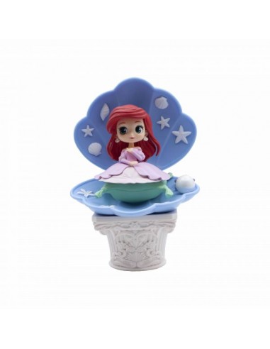 Banpresto Disney Characters Q Posket La Sirenita Ariel Ver.A Pink Dress Style - Figura de Coleccion - Altura 12cm aprox. -