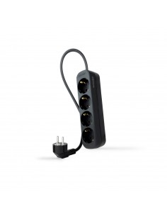 Nanocable Regleta 4 Tomas - 1.4m - Color Negro