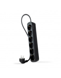 Nanocable Regleta 6 Tomas - 1.4m - Color Negro