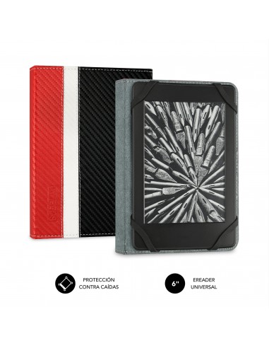 Subblim Funda Ereader 6" Proteccion Ligera - Combinacion de Colores Elegante - Resistente Fibra de Carbono - Interior