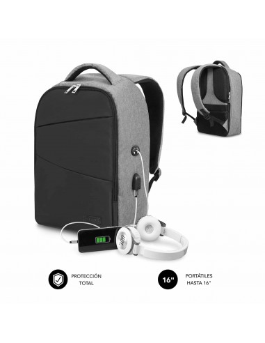 Subblim Mochila Antirrobo para Portatiles 15 6" - Departamento Independiente - Espacio Acolchado - Air Padding - Doble