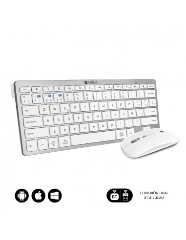 Subblim Combo Multidispositivo Compacto - Conectividad Inalambrica Multidispositivo - Compatible con Windows-Android-Ios y