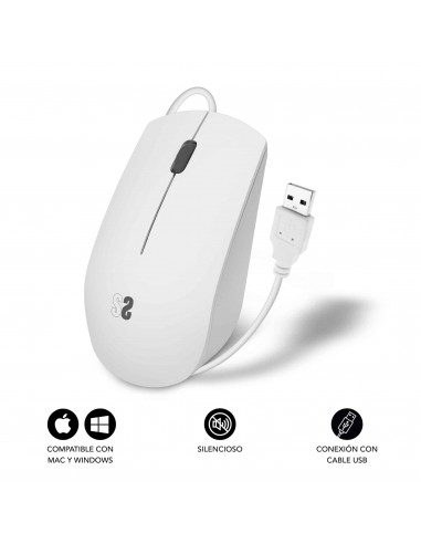 Subblim Raton Business con Cable - Diseño Ultradelgado y Ergonomico - Tecnologia Silent Click - Color Negro Mate