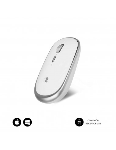 Subblim Raton Inalambrico Mini - Diseño Ergonomico y Elegante - Conexion USB Plug & Play - Tecnologia Silent Click -