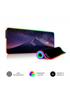 Subblim Alfombrilla LED Rgb - Modos y Efectos de Luces Personalizables - Tamaño Super Grande - Facil de Usar - Superficie
