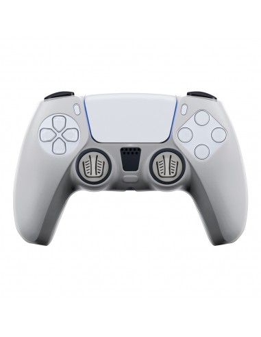 FR-TEC Funda de Silicona Transparente-Grips para Dualsense PS5 - Proteccion sin Alterar el Aspecto - Mejora el Agarre y