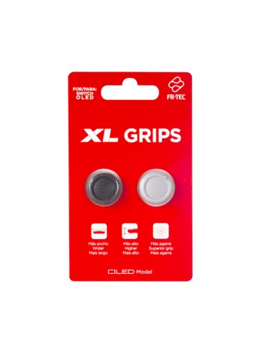FR-TEC Grips Nintendo Switch Oled XL - Mayor Base en el Grip - Mejor Agarre y Precision - Material Superresistente - Facilita