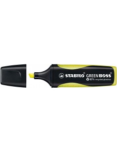 Stabilo Green Boss Marcador Fluorescente - Fabricado con un 83-de Plastico Reciclado - Trazo entre 2 y 5mm - Recargable -