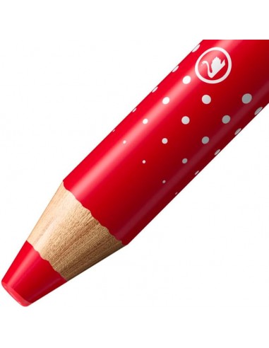 Stabilo MARKdry Marcador para Pizarra - Mina XXL de 10mm - Madera 100-Certificada PRFC - Color Rojo