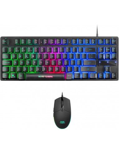 Mars Gaming Combo Gaming MCPTKL - Teclado TKL y Raton Ligero - Iluminacion RGB Breathing & Flow - Tecnologia H-Mech - Hasta