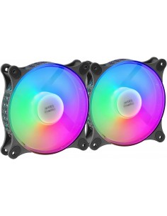 Mars Gaming Kit de 2 Espectaculares Ventiladores FRGB RAINBOW 360-- 120x120x25mm - Iluminacion 360-FRGB RAINBOW -