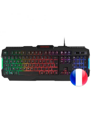Mars Gaming MRK0 Teclado Gaming RGB Rainbow 9 Colores 15 Teclas de Funcion - 560x199x32mm - Retroiluminacion Multicolor