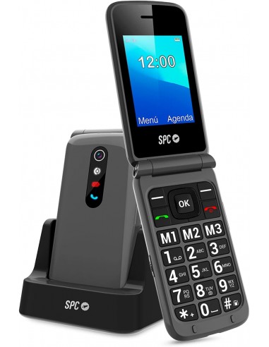 SPC Telefono Movil Boton SOS - de Tapa para Personas Mayores - Boton de Emergencias - Botones y Teclas Grandes - Ayuda