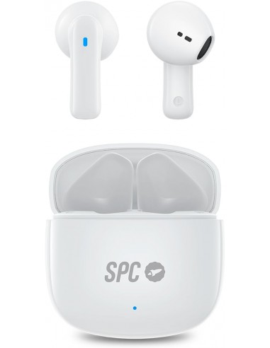 SPC Auriculares True Wireless Zion 2 Play - Autonomia 28 Horas - Base de Carga USB-C - Control por Toques - Compatible con