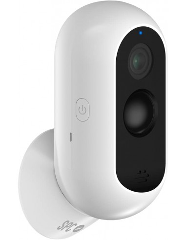 SPC Camara de Seguridad Inalambrica con Bateria - 9600 Mah - Wifi - Interior y Exterior - Resistente a la Lluvia - Full HD -