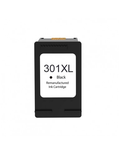 HP 301XL Negro Cartucho de Tinta Remanufacturado - Muestra Nivel de Tinta - Reemplaza CH563EE CH561EE