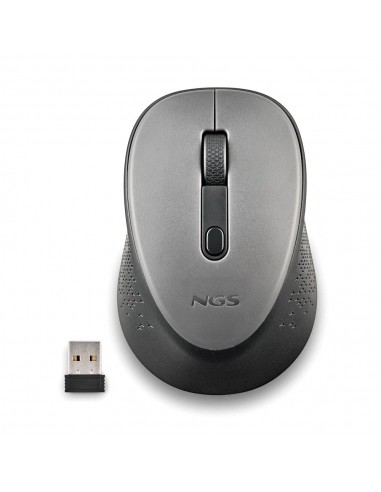 NGS Dew Gray Raton Inalambrico USB 1600dpi - 3 Botones - Uso Diestro - Color Gris
