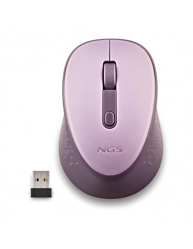 NGS Dew Lilac Raton Inalambrico USB 1600dpi - 3 Botones - Uso Diestro - Color Lila