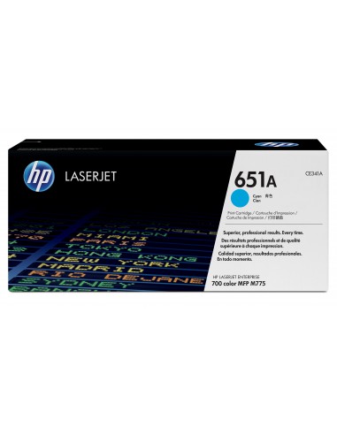 HP CE341A Cyan Cartucho de Toner Original - 651A