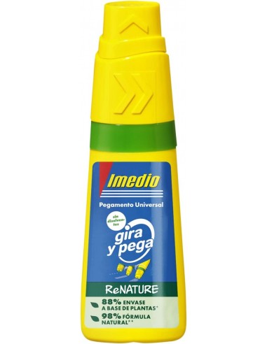 Imedio Gira y Pega Renature Pegamento Universal Sin Disolventes 35ml - Aplicador Giratorio 3 Posiciones - Envase 88-de