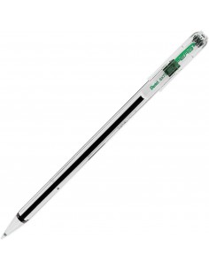 Pentel SuperB Boligrafo de Bola - Punta Fina 0.7mm - Trazo 0.35mm - Tinta con Base de Aceite - Color Verde