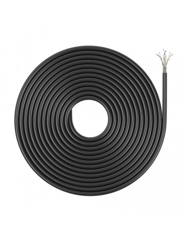 Aisens Cable de Red Exterior Impermeable RJ45 Cat.6 UTP Rigido CCA AWG23 - 305m - Color Negro