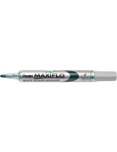Pentel Maxiflo Rotulador para Pizarra Blanca - Punta de Bala - Ancho de Linea 2mm - Regulacion del Flujo de Tinta - 50-de