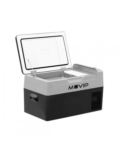 Muvip Nevera de Compresor Portatil 20 Litros 50W - Asas de Transporte - Compresor Silencioso - Color Negro