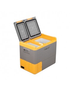 Muvip Nevera Portatil con Compresor 40 Litros Doble Zona - Asas de Transporte - Compresor Silencioso - Color Gris