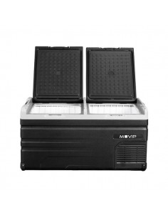 Muvip Nevera Portatil con Compresor LG 107 Litros Doble Zona - Doble Puerta - Compresor Silencioso - Color Negro