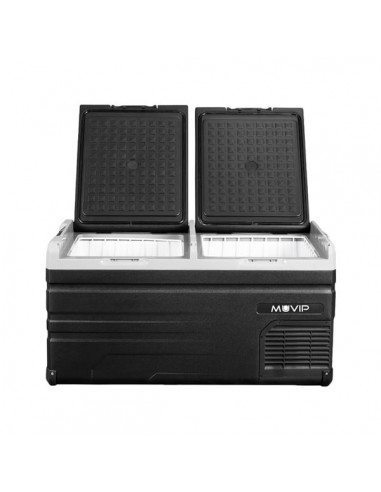 Muvip Nevera Portatil con Compresor LG 107 Litros Doble Zona - Doble Puerta - Compresor Silencioso - Color Negro