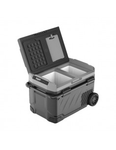 Muvip Nevera de Compresor Portatil con Ruedas 40 Litros 60W Doble Zona - Compresor Silencioso - Color Negro