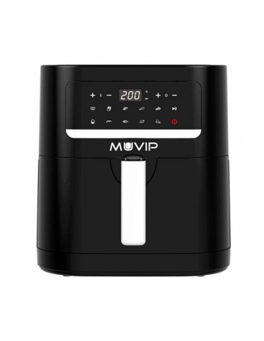 Muvip Freidora Aire Caliente 7 Litros 1800W Pantalla Tactil - 10 Programas de Coccion - Color Negro