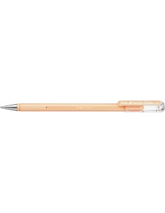 Pentel Hybrid Milky Boligrafo de Bola - Punta Fina 0.8mm - Trazo 0.4mm - Tinta de Gel Opaca - Color Naranja Pastel