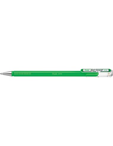 Pentel Mattehop Boligrafo de Bola - Punta 1mm - Trazo 0.5mm - Tinta de Gel Opaca - Fabricado con 55-de Materiales Reciclados