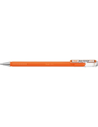 Pentel Mattehop Boligrafo de Bola - Punta 1mm - Trazo 0.5mm - Tinta de Gel Opaca - Fabricado con 55-de Materiales Reciclados