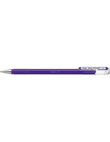 Pentel Mattehop Boligrafo de Bola - Punta 1mm - Trazo 0.5mm - Tinta de Gel Opaca - Fabricado con 55-de Materiales Reciclados