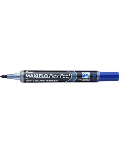 Pentel Maxiflo Flex-Feel Rotulador para Pizarra Blanca - Punta Flexible 4.6mm - Trazo de 1 a 5mm - Dosificacion de Tinta
