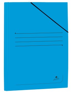 Mariola Carpeta de Carton Plastificado Folio 500gr m2 - Medidas 34x25cm - Cierre con Goma Elastica - Color Azul