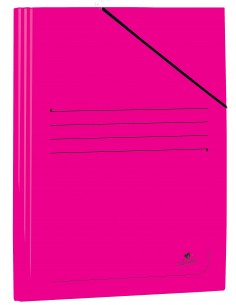 Mariola Carpeta de Carton Plastificado Folio 500gr m2 - Medidas 34x25cm - Cierre con Goma Elastica - Color Fucsia