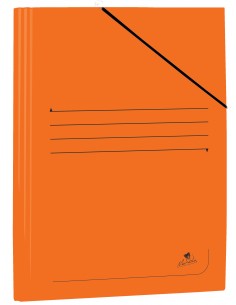 Mariola Carpeta de Carton Plastificado Folio 500gr m2 - Medidas 34x25cm - Cierre con Goma Elastica - Color Naranja
