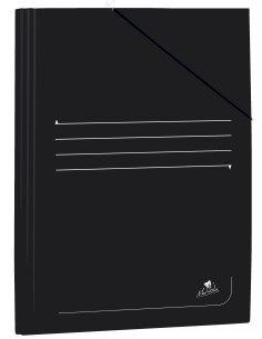 Mariola Carpeta de Carton Plastificado Folio 500gr m2 - Medidas 34x25cm - Cierre con Goma Elastica - Color Negro