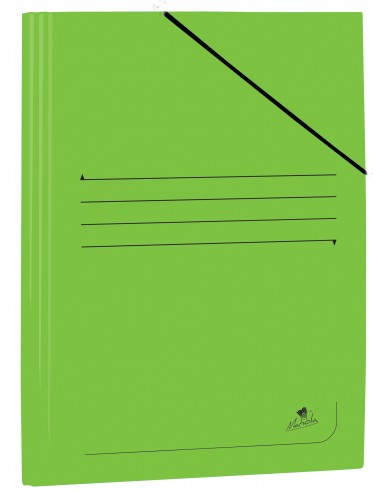 Mariola Carpeta de Carton Plastificado Folio 500gr m2 - Medidas 34x25cm - Cierre con Goma Elastica - Color Verde