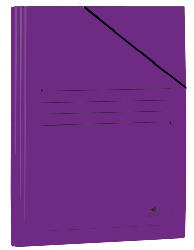 Mariola Carpeta de Carton Plastificado Folio 500gr m2 - Medidas 34x25cm - Cierre con Goma Elastica - Color Violeta