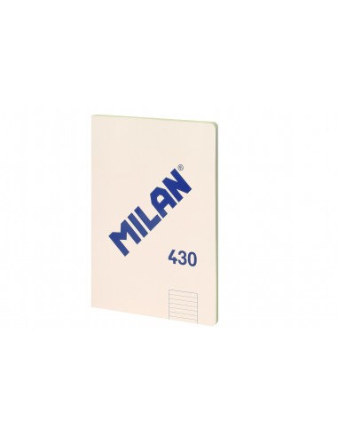 Milan Libreta Encolada Formato A4 Pautado 7mm - 48 Hojas de 95 gr m2 - Microperforado - Tapa Blanda - Color Beige