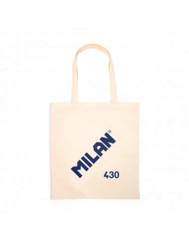 Milan Serie 1918 Tote Bag Bolsa de Tela - Tamaño-50x38x41cm - Asa Larga 27cm - Tejido 'ripstop' - Color Beige