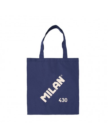 Milan Serie 1918 Tote Bag Bolsa de Tela - Tamaño-50x38x41cm - Asa Larga 27cm - Tejido 'ripstop' - Color Azul Oscuro