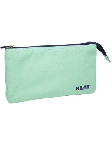 Milan Serie 1918 Estuche Portatodo 5 Compartimentos - Tejido Resistente a las Roturas y Rasgaduras - Medidas 22x12x4cm -
