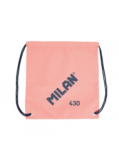 Milan Serie 1918 Bolsa Mochila de Tiras Grande - Tejido 'ripstop' Ligero y Resistente - Medidas 34x42x0.7cm - Color Rosa